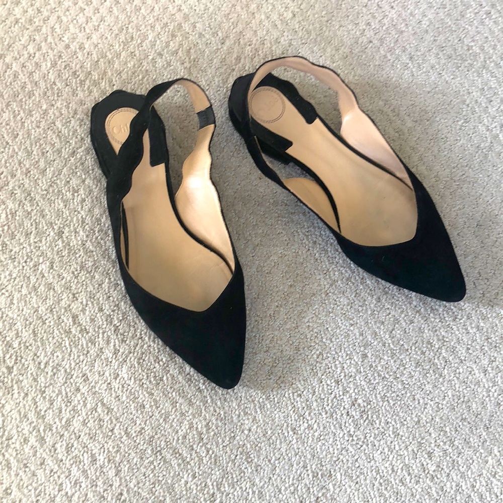 Chloé Laurena Suede Slingback Flat